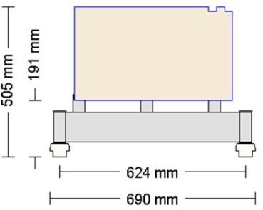 Bodengestell für 8x Fiamm 12FIT151 Batterien