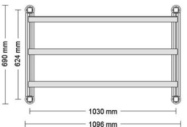 Bodengestell für 8x Fiamm 12FIT151 Batterien