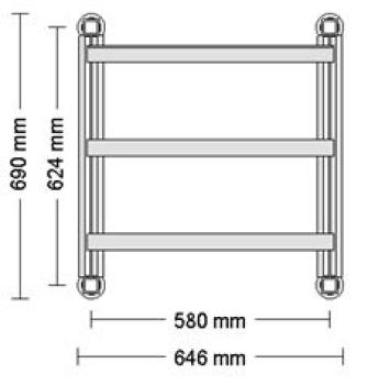Etagengestell für 8x Fiamm 12FIT151 E2 Batterien