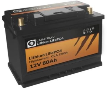 LIONTRON LiFePO4 12,8V 80Ah HighCurrent 1200A CCA m. BMS