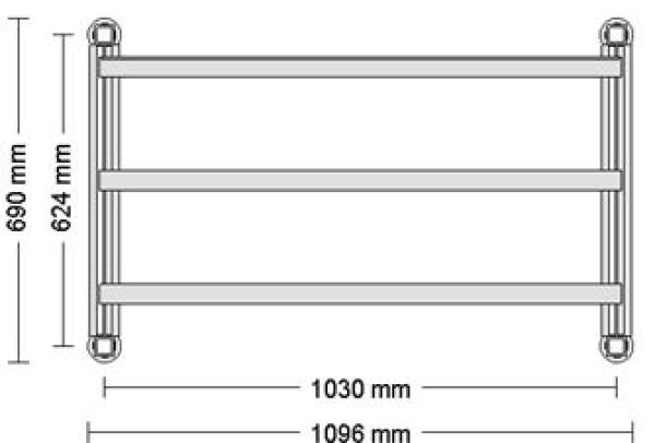 Bodengestell für 8x Fiamm 12FIT151 Batterien