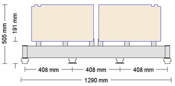 Bodengestell für 8x Fiamm 12FIT151 2x2 Batterien