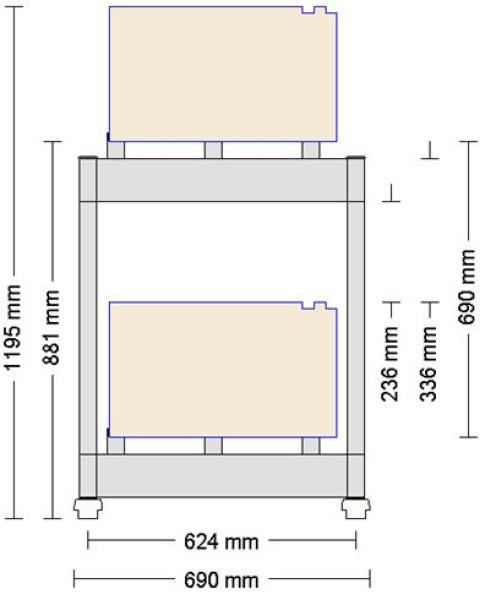Etagengestell für 8x Fiamm 12FIT151 E2 Batterien