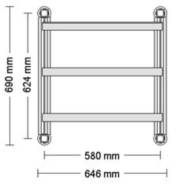 Etagengestell für 8x Fiamm 12FIT151 E2 Batterien
