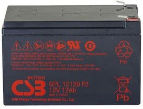 CSB GPL12120 F2 12V 12Ah 6,3mm