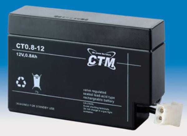 12V 0,8Ah AMP-Stecker