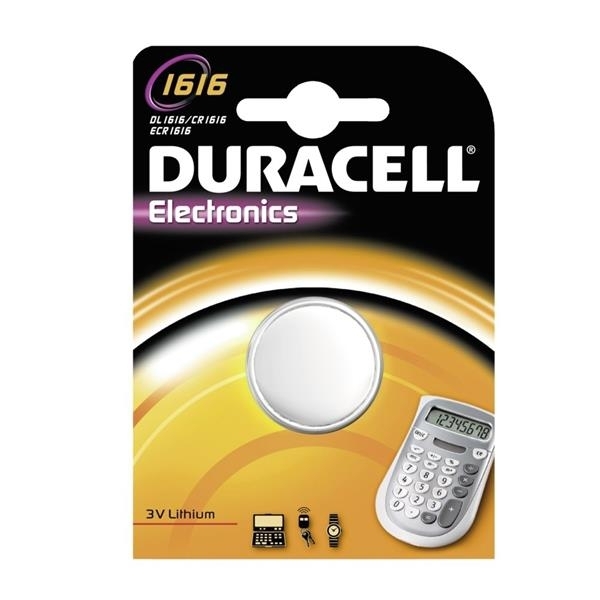 Duracell Knopfzelle CR1616 Lithium Electronic