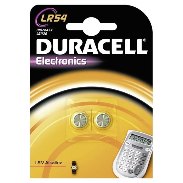 Duracell Knopfzelle LR54 Electronic 2er-Blister