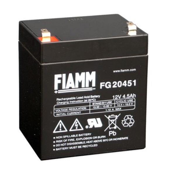 FIAMM FG20451, wartungsarm 12V 4,5 Ah 4,8mm FIAMM FG20451, wartungsarm 12V 4,5 Ah 4,8mm