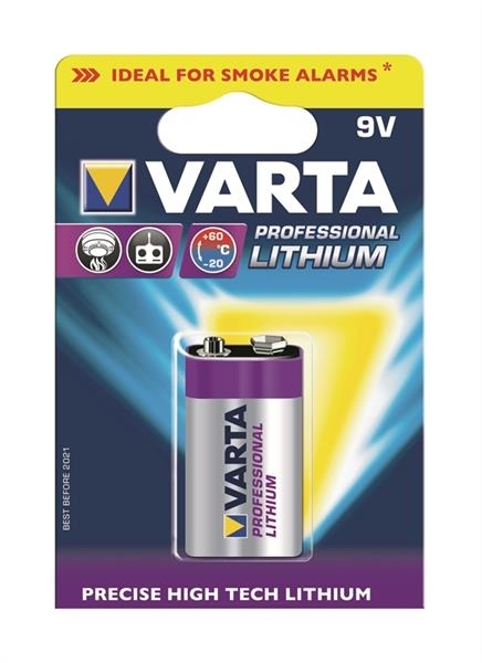 Varta 6122 Professional Lithium 9V-Block 1er-Blist