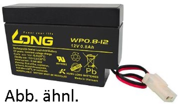WP0,8-12AMP12V 0,8Ah mit Molex-Stecker