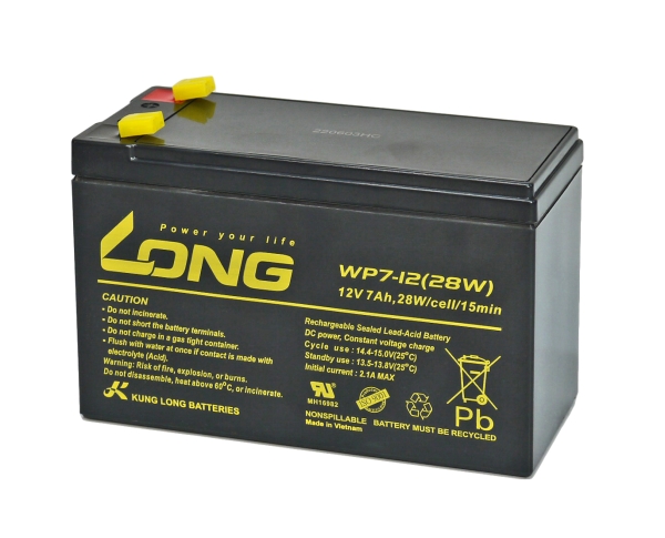 WP7-12 4,8mm 12V 7Ah 28W